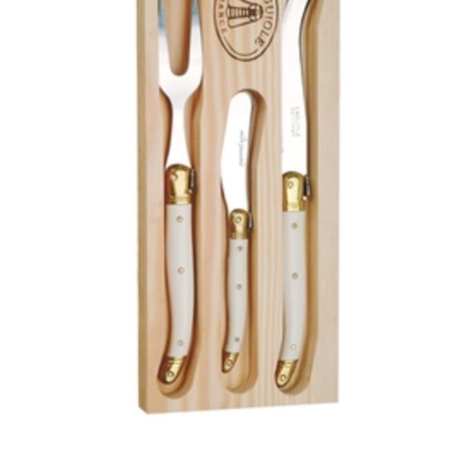 Laguiole 3pc Cheese Set Ivory