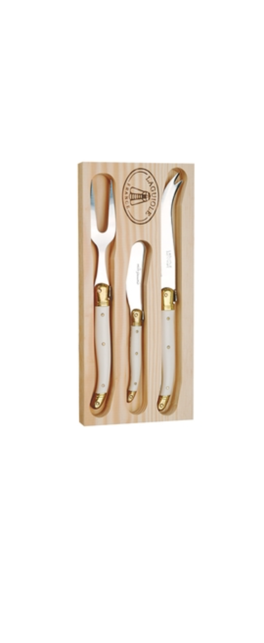 Laguiole 3pc Cheese Set Ivory