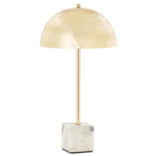 Two's Company Brass Accent Lamp Marble Base - DISPLAY