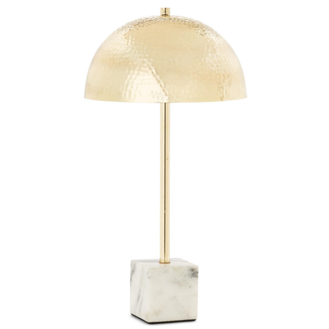 Two's Company Brass Accent Lamp Marble Base
