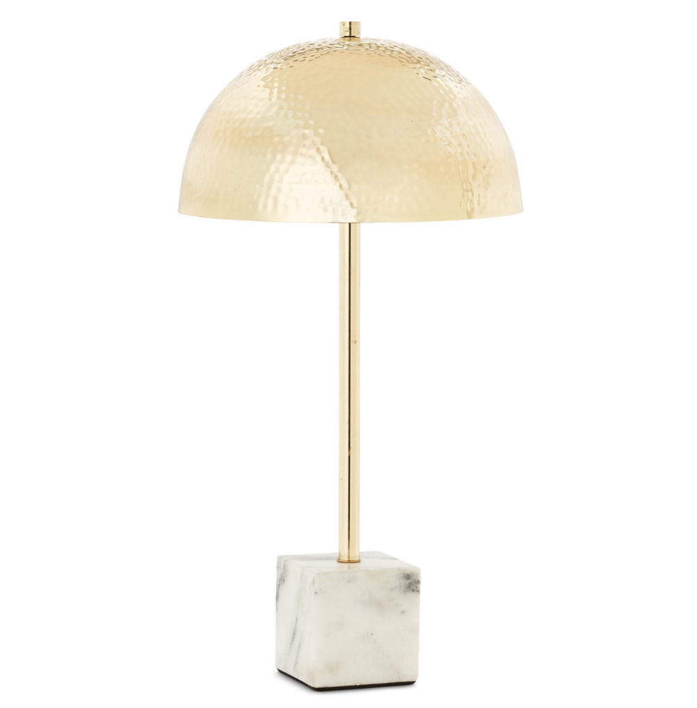 Two's Company Brass Accent Lamp Marble Base - DISPLAY