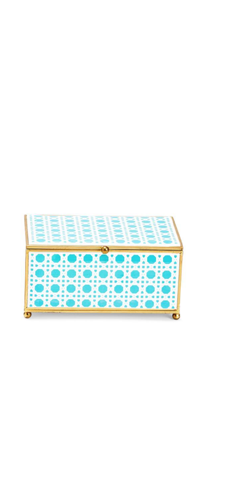 Two's Company CHINOISERIE GLASS BOX - SMALL