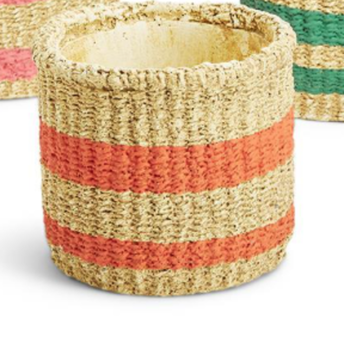 Two's Company GARDEN BASKET PLANTER - SM ROUND