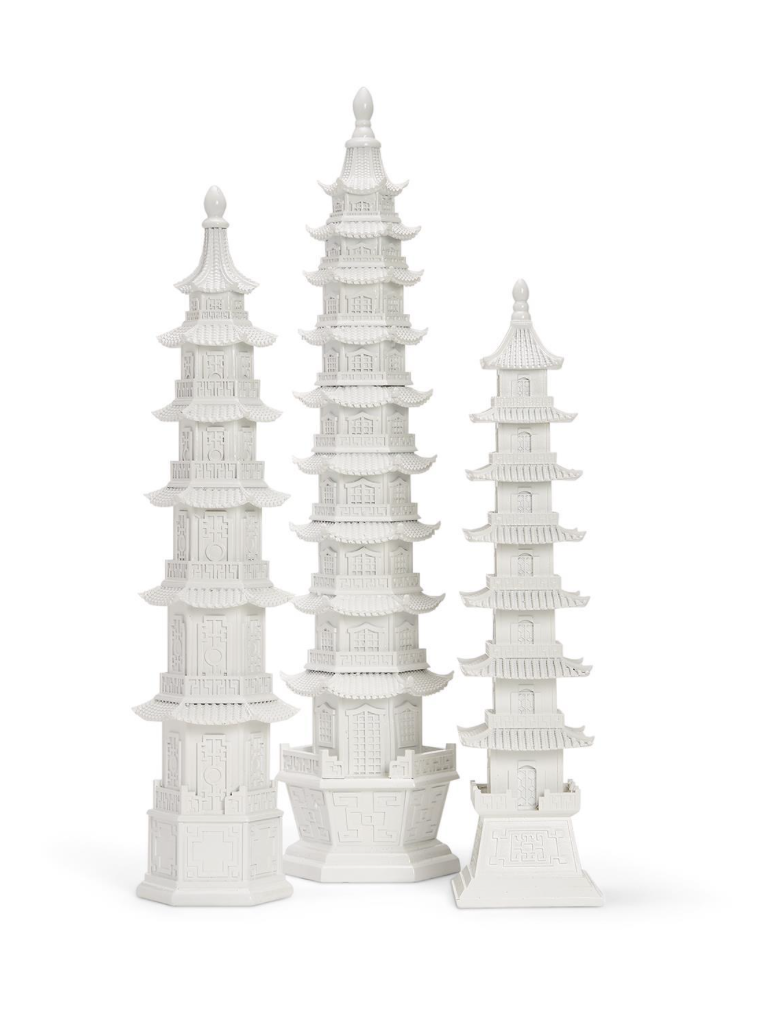 Two's Company WHITE PAGODAS - SMALL