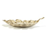 Two's Company Champagne Leaf Decorative Tray Large