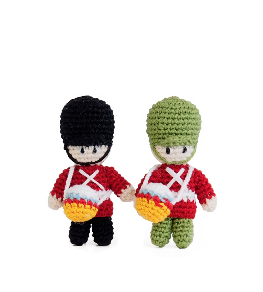 Melange Crochet Drummer Boy Ornaments