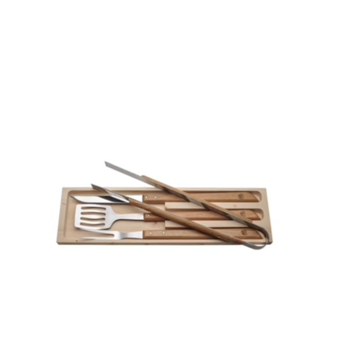 Laguiole 4 pc BBQ Set - Oak