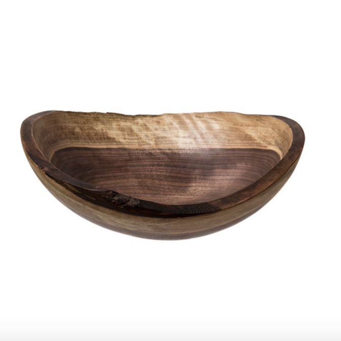 petermans boards and bowls 18"  Black Walnut Oval Bowl