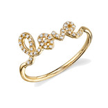 Sydney Evan Gold and Pave "Love" Ring
