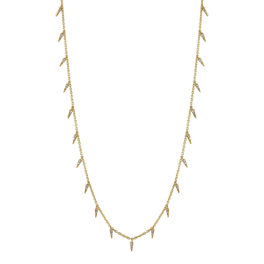 Sydney Evan Pave Fringe Drop Necklace