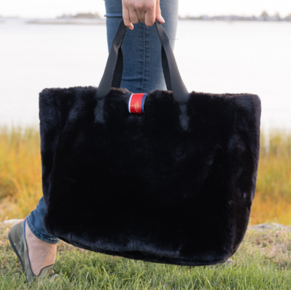 FAUX FUR TOTE BAG