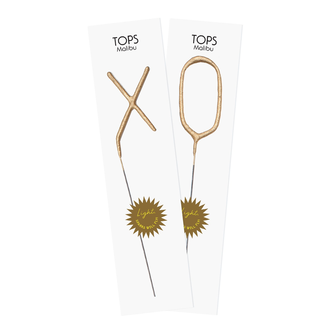 Tops Malibu Big Golden Sparkler Wands XO