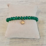 Sydney Evan Small Pave Elephant Medallion Green Onyx