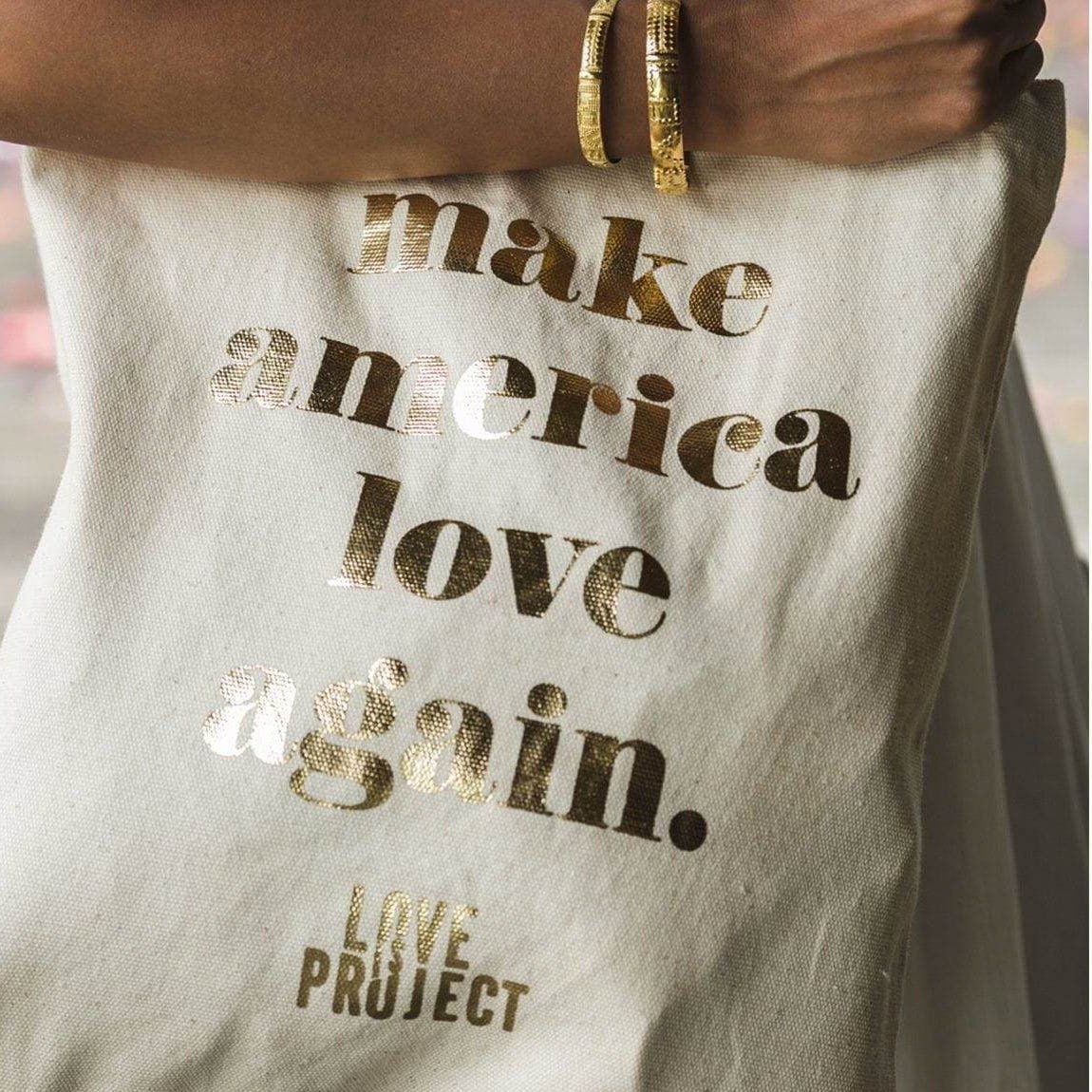 Love Project Make America Love Again Tote - White