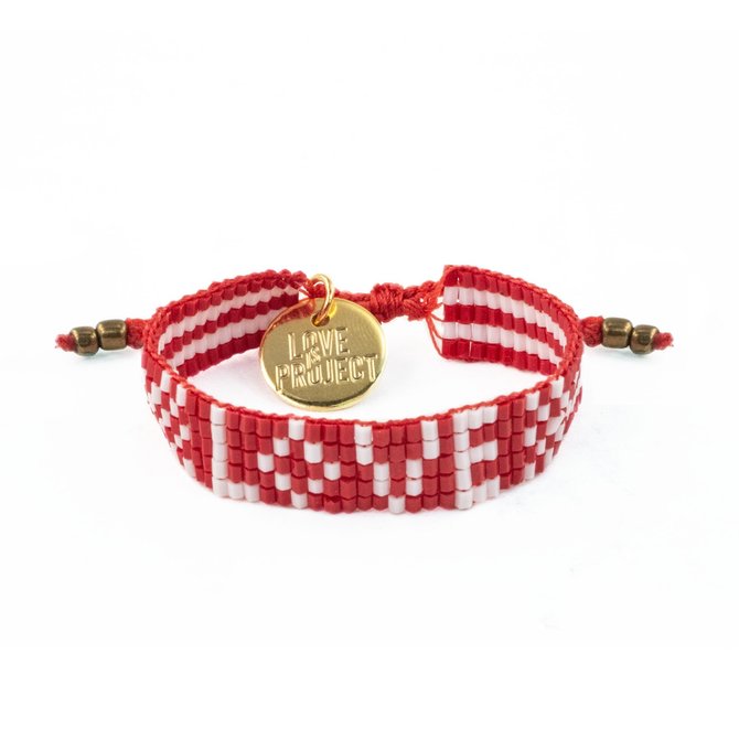 Love Project Kids' Seed Bead LOVE Bracelet - Red