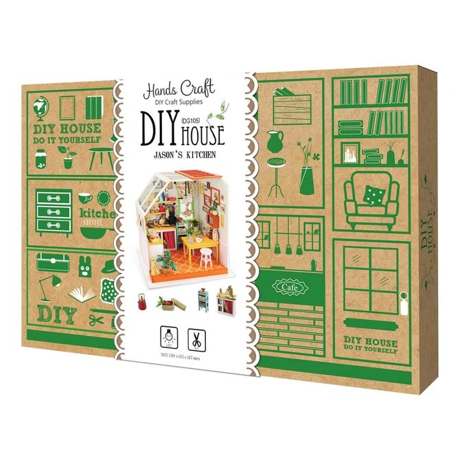Hands Craft Jason's Kitchen DIY Miniature Dollhouse Kit