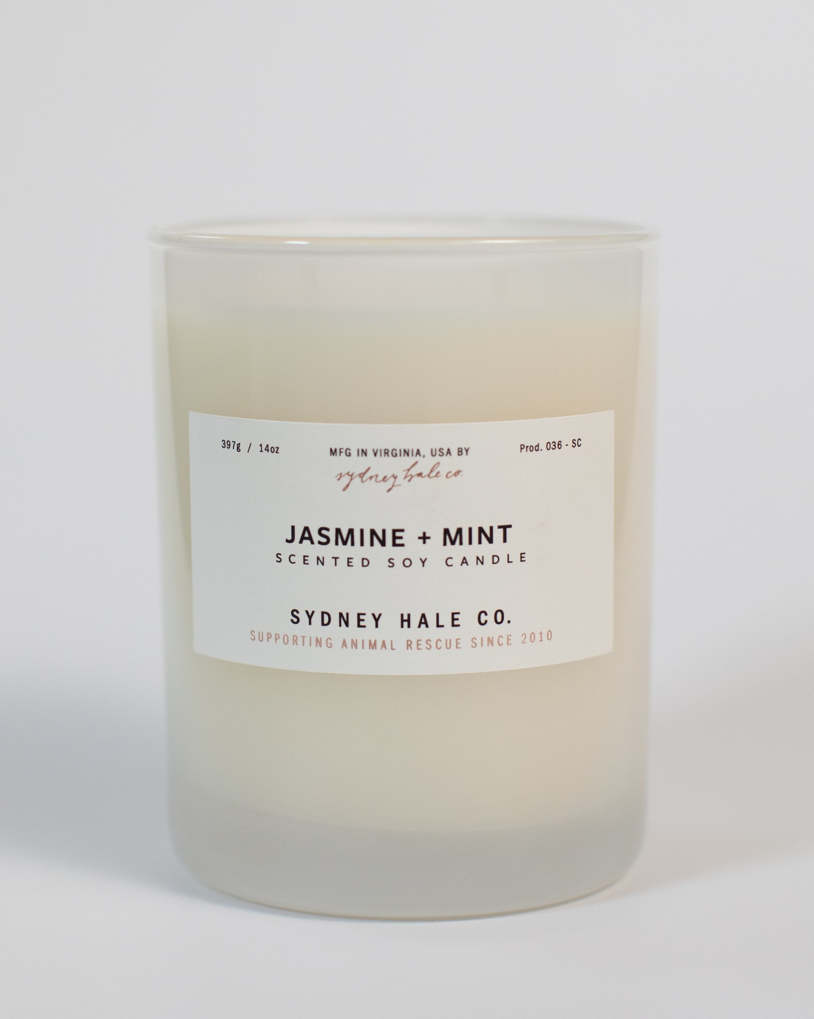 Sydney Hale Co Jasmine and Mint Candle