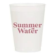 Sip Hip Hooray Summer Water Reusable Cups - Set of 10 Cups