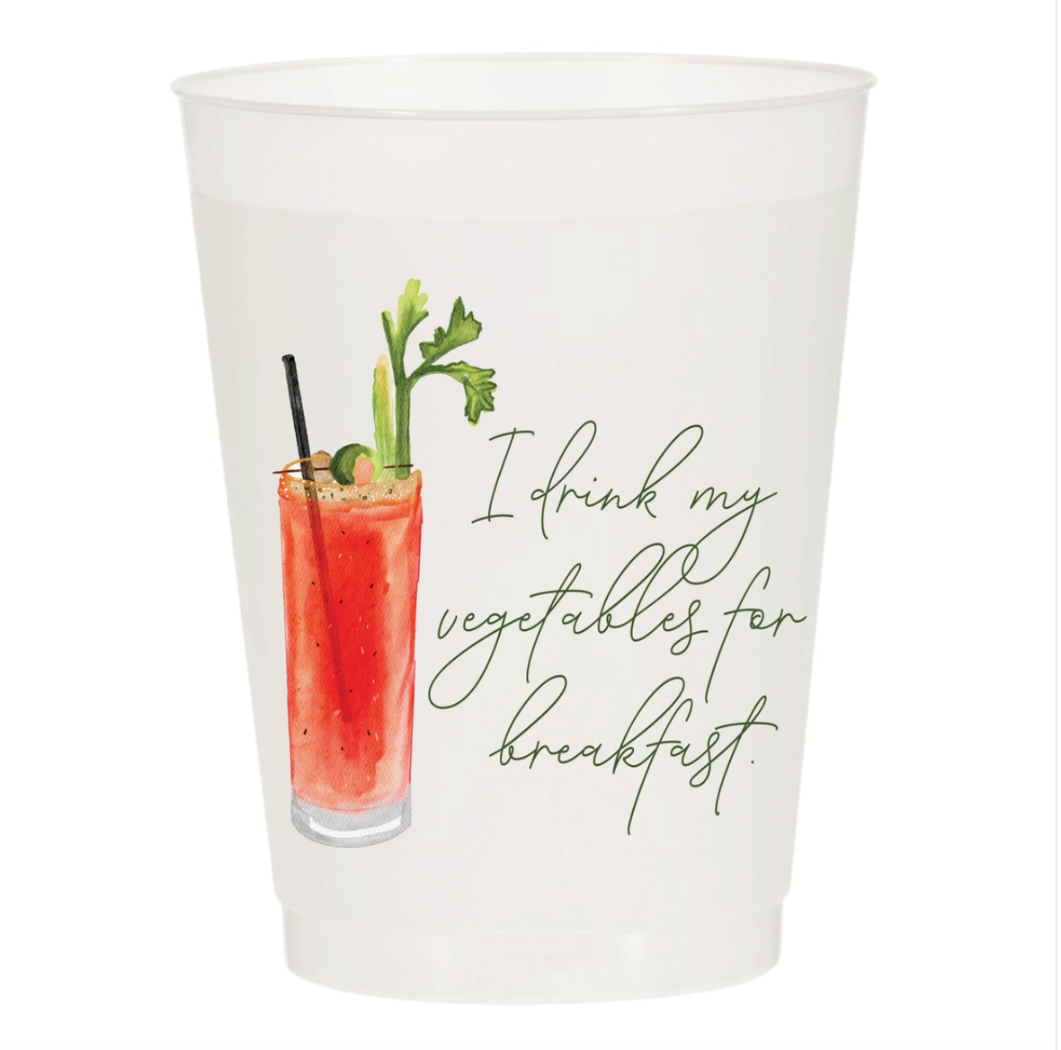 Bloody Mary Breakfast - Reusable Cups - Set of 10