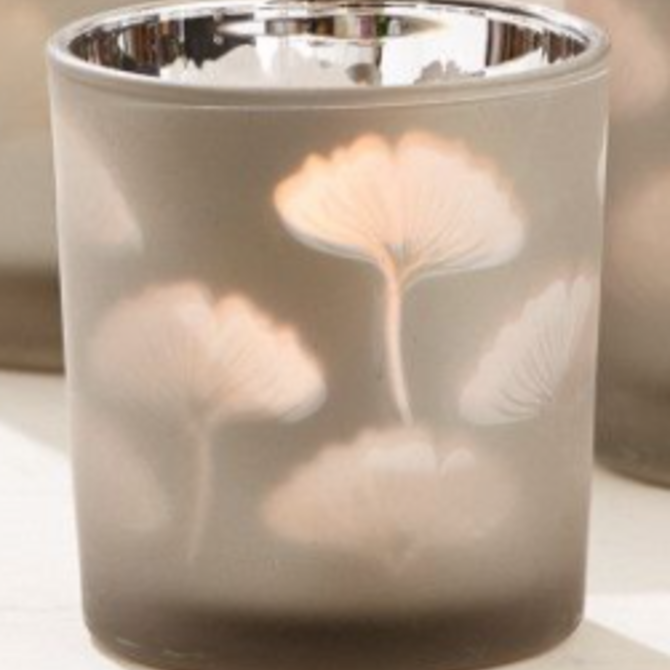 Two's Company Gingko Glass Votives Medium