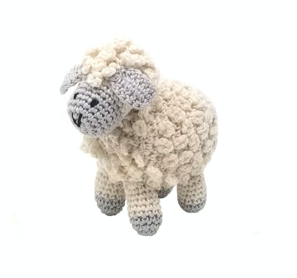 Melange Little Crochet Lamb - Ecru