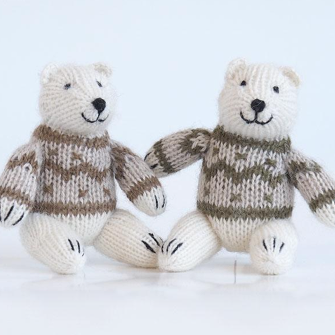 Melange Polar Bear in Sweater Ornaments