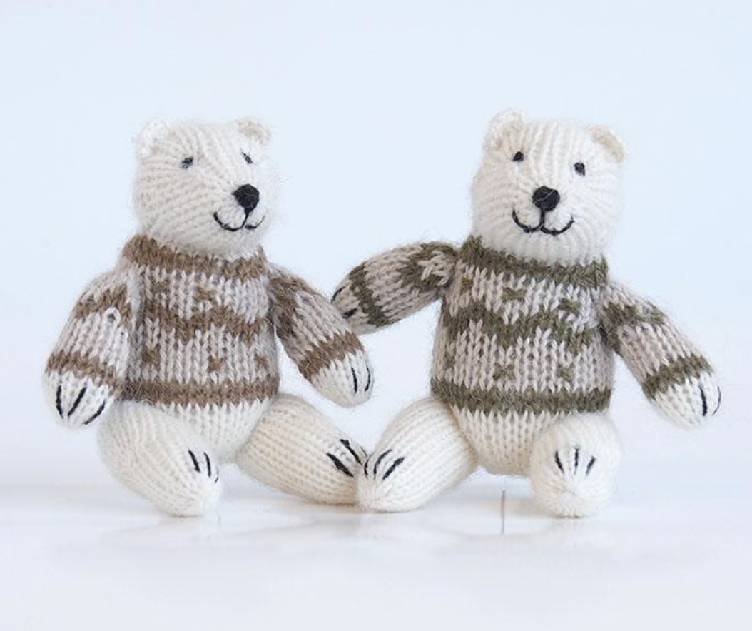 Melange Polar Bear in Sweater Ornaments