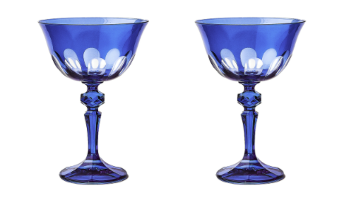 Sir Madam Rialto Glass Coupe Moon Glow (Dark Blue)