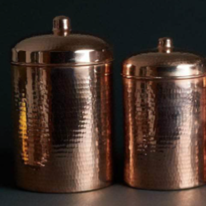 Sertodo Copper Copper Kitchen Canisters - Large Set, 2 Pieces