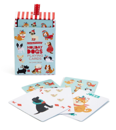 Two's Company Holiday Puppies Playing Cards