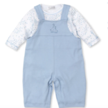 Kissy Kissy Speckled Giraffe Overall Set Light Blue 6-9 Month