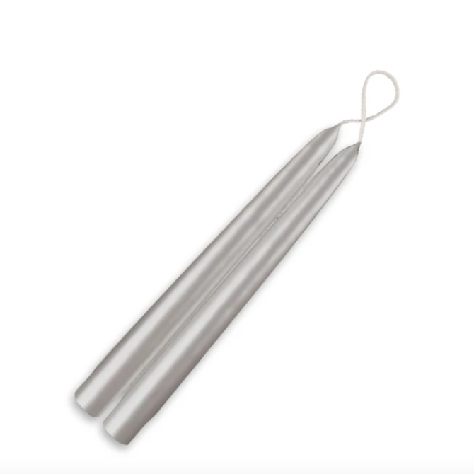 Creative Candles, LLC METALLIC SILVER 7/8"X9" TAPER PAIR