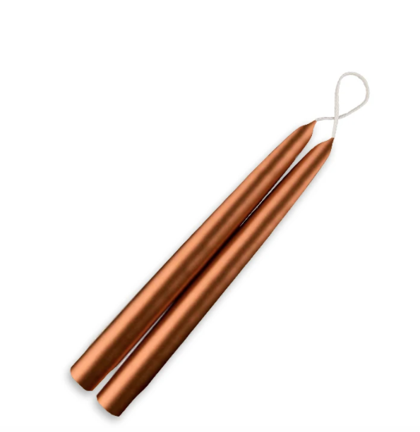 Creative Candles, LLC METALLIC COPPER 7/8"X9" TAPER  PAIR