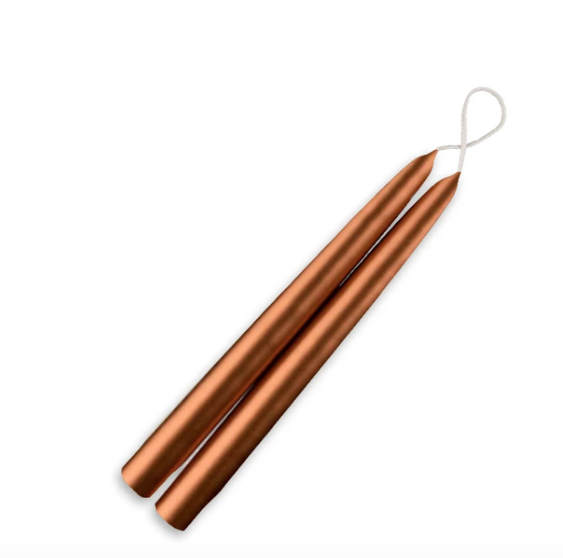 Creative Candles, LLC METALLIC COPPER 7/8"X12" TAPER PAIR