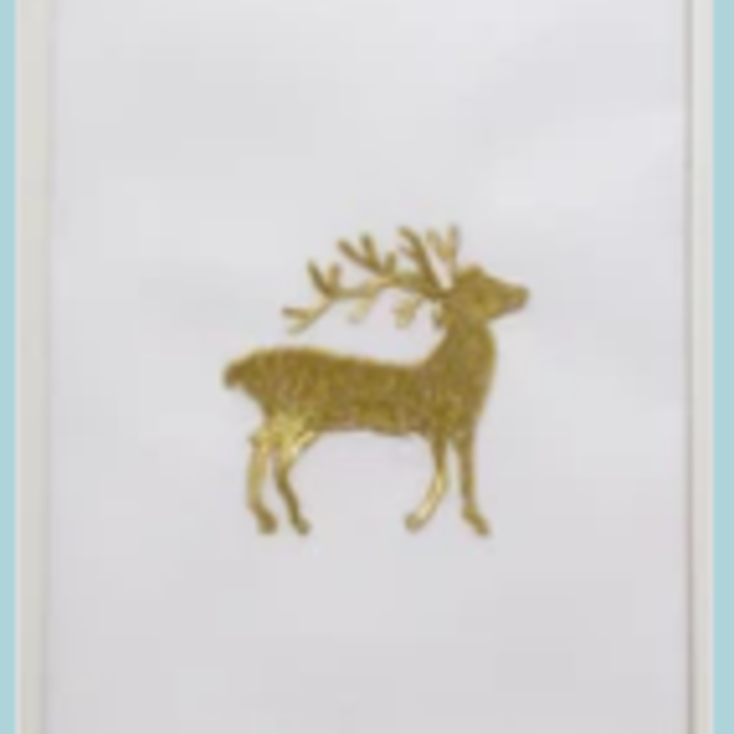 Henry Handwork Reindeer Gold Hand Towel