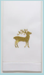 Henry Handwork Reindeer Gold Hand Towel
