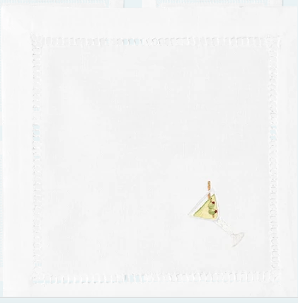 Henry Handwork Dirty Martini Cocktail Napkins / set of 4