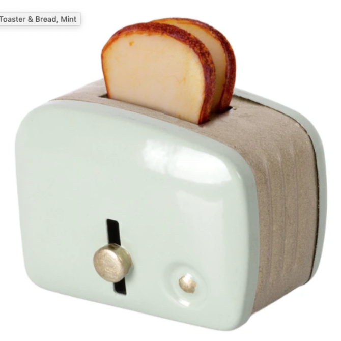 Maileg Miniature Toaster & Bread - Mint