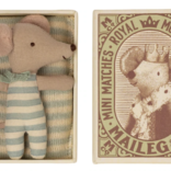 Maileg Baby Boy Mouse Sleepy/Wakey in Matchbox