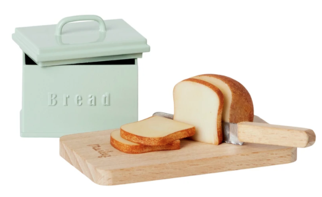 Maileg Breadbox with Cutting Board & Knife