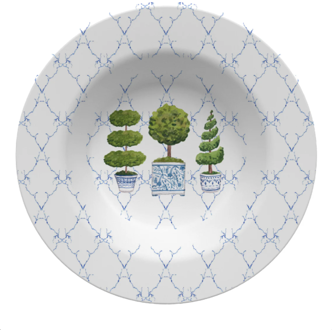 The Muddy Dog HeatSafe™ Dinnerware - Meadow Lane Topiary Trio: Plate