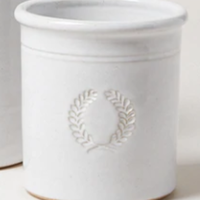 Farmhouse Crock  White Handmade Stoneware Crock – Cassandra's Kitchen