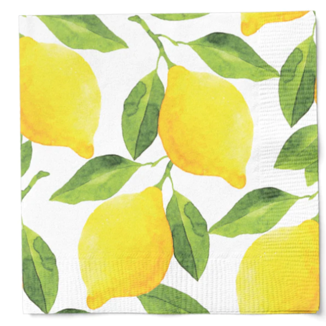 Sophistiplate Cocktail Napkins Lemons