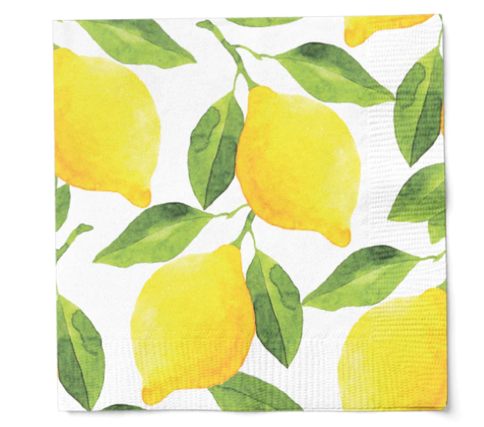 Sophistiplate Cocktail Napkins Lemons