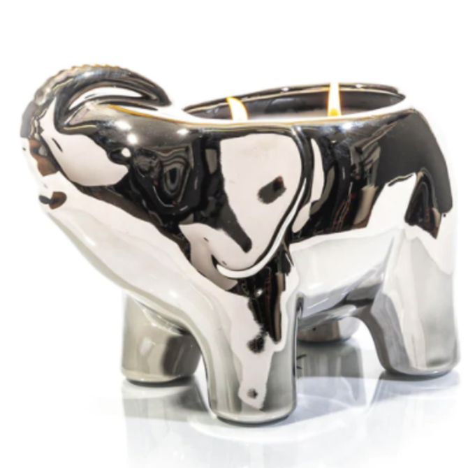 Thompson Ferrier Silver Elephant Candle