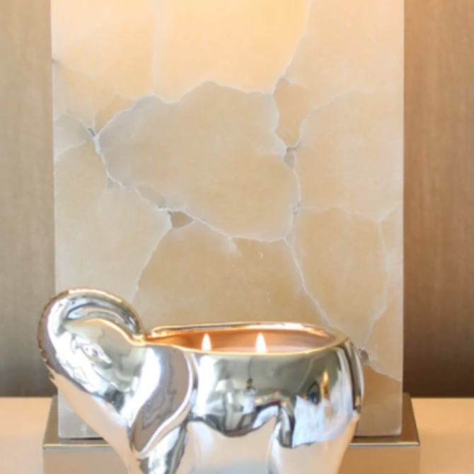 Thompson Ferrier Silver Elephant Candle