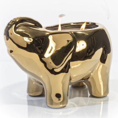 Thompson Ferrier Gold Elephant Candle