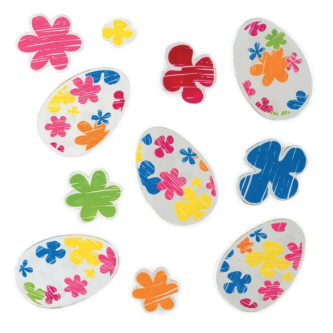 Design Ideas Crayon Flower Egg Window Clings