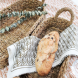 Korissa Savar Bread Basket with Natural Handle - Large