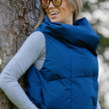 Pretty Rugged Navy Waterproof Pretty Puffer Vest - S/M